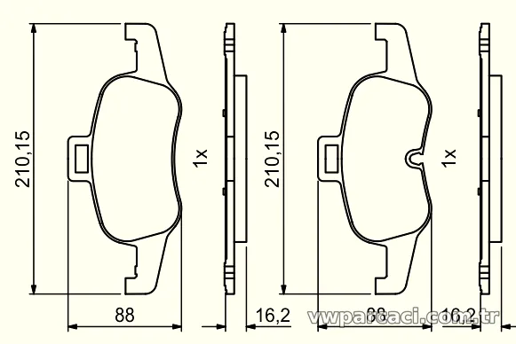 BOSCH 0986494820 Fren Disk Balata - BOSCH - 0986494820