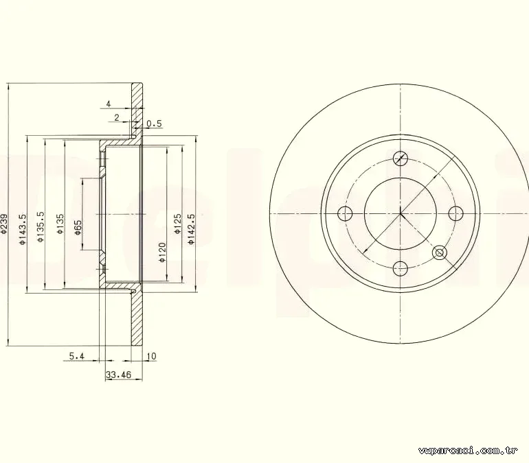 DELPHI BG2117 Fren Disk Ayna - DELPHI - BG2117