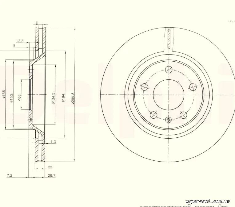 DELPHI BG3997 Fren Disk Ayna - DELPHI - BG3997