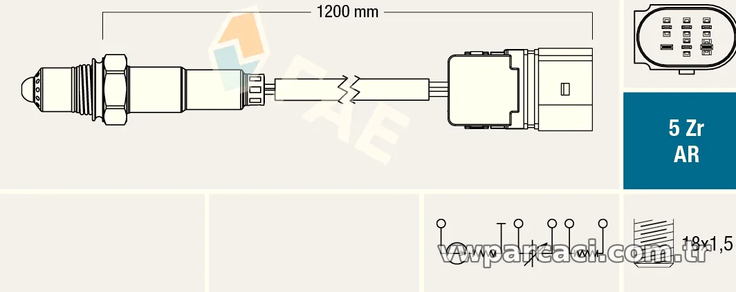 FAE 75097 Oksijen (Lambda) Sensörü - FAE - 75097