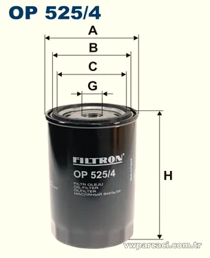 FILTRON OP5254 Yağ Filtresi - FILTRON - OP5254