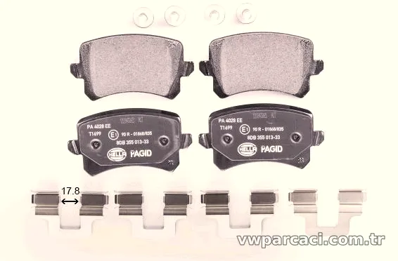 HELLA PAGID 8DB355025331 Fren Disk Balata - HELLA PAGID - 8DB355025331