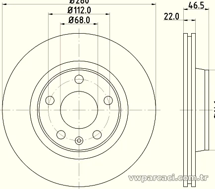 HELLA PAGID 8DD355105531 Fren Disk Ayna - HELLA PAGID - 8DD355105531