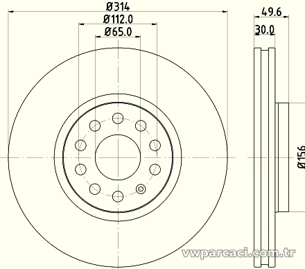 HELLA PAGID 8DD355117791 Fren Disk Ayna - HELLA PAGID - 8DD355117791