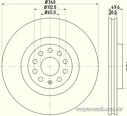 HELLA PAGID 8DD355129241 Fren Disk Ayna - HELLA PAGID - 8DD355129241