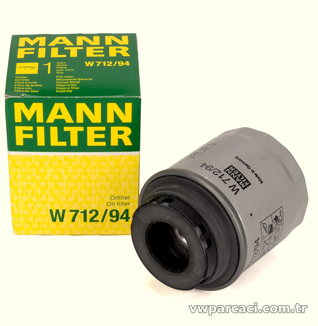 MANN W712-94 | Yağ Filtresi Audi A3, Golf VI, Jetta IV, Polo, Tiguan, Ibiza, Fabia, Octavia 1.4 TFSI (CAX) - MANN - MAN.