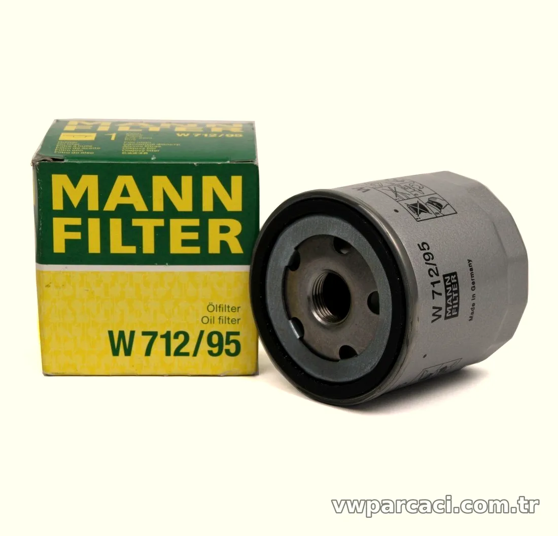 MANN W712-95 | Volkswagen Passat 2014-2017 1.4 TSI Golf 7 Polo Jetta / Audi Q2 Q3 A3 A4 Yağ Filtresi - MANN - MAN.W712-9