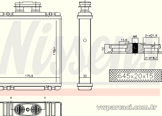 NISSENS 73997 Kalorifer Radyatörü - NISSENS - 73997