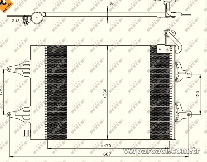 NRF 35480 Klima Radyatörü - NRF - 35480