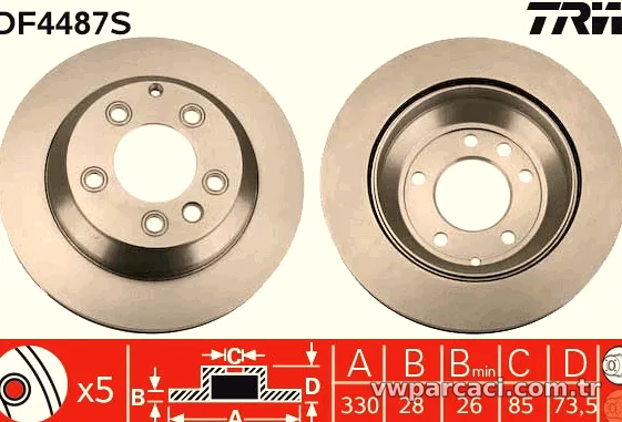 TRW DF4487S Fren Disk Ayna - TRW - DF4487S