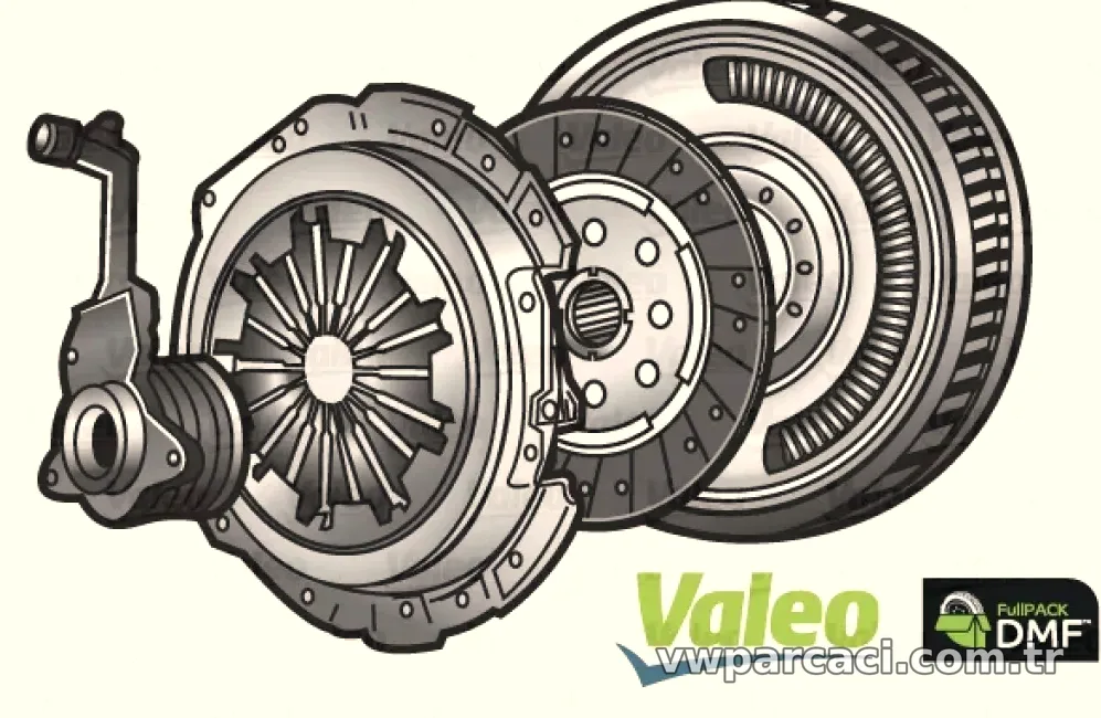 DMF VOLANT+DEBRIYAJ SETI+RULMAN A3 TT LEON TOLEDO OCTAVIA EOS GOLF V JETTA III PASSAT 2,0 GVT SANZIMAN (AXX BWA) 04> - V