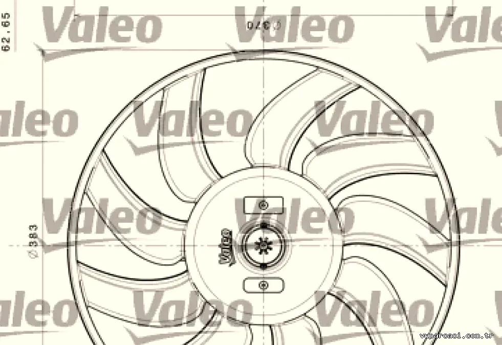 FAN MOTORU 400W 400MM AUDI A4 13>16 A5 12> Q5 13> - Valeo - VALEO 696350
