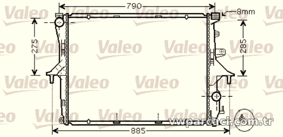 MOTOR SU RADYATORU AUDI Q7 PORSCHE CAYENNE TOUAREG 3,0TDI 3,2 / 4,2 / 5,0 / 6,0 / 3,6FSI / 3,0TFSI 03>10 - Valeo - VALEO