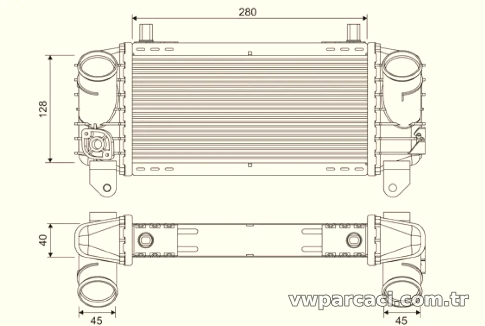 TURBO RADYATORU AUDI A2 - Valeo - VALEO 817872