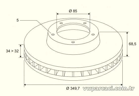 VALEO 197536 Fren Disk Ayna