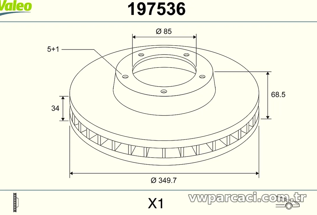 VALEO 197536 Fren Disk Ayna - VALEO - 197536