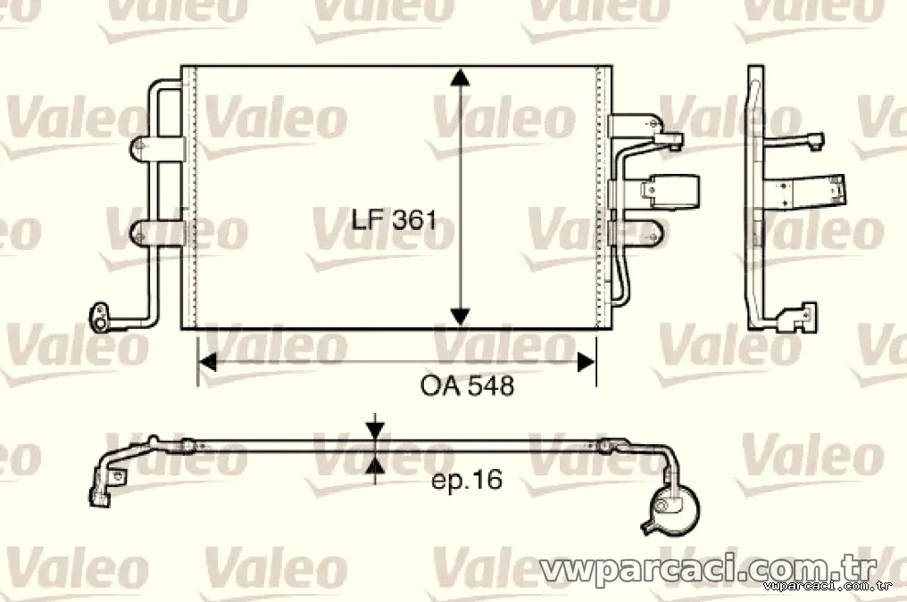 VALEO 817427 KONDENSER VW BEETLE - Valeo - VALEO 817427