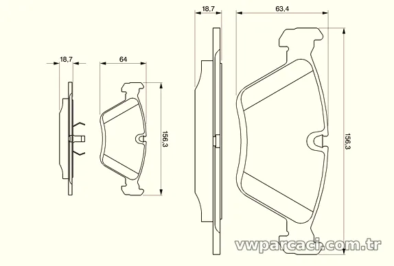 BOSCH 0986424351 Fren Disk Balata - BOSCH - 0986424351