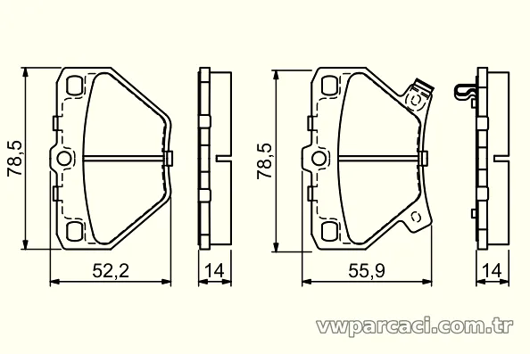 BOSCH 0986424630 Fren Disk Balata - BOSCH - 0986424630