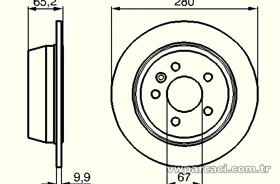 BOSCH 0986478873 Fren Disk Ayna - BOSCH - 0986478873