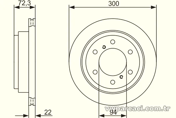 BOSCH 0986479373 Fren Disk Ayna - BOSCH - 0986479373