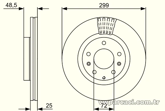 BOSCH 0986479542 Fren Disk Ayna - BOSCH - 0986479542