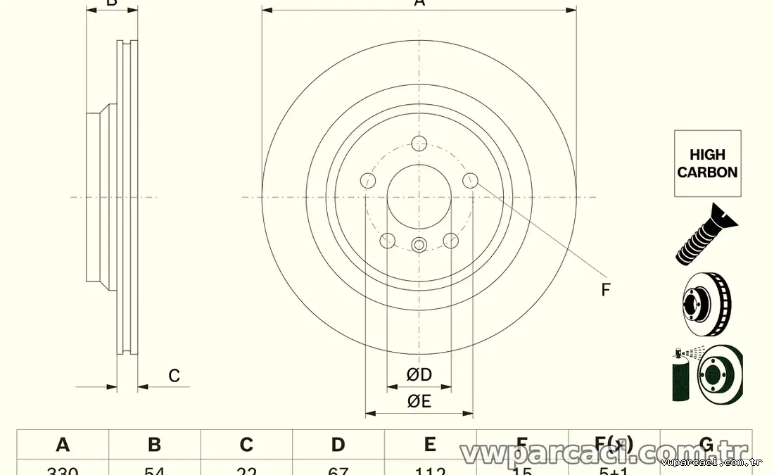 BOSCH 0986479E97 Fren Disk Ayna - BOSCH - 0986479E97