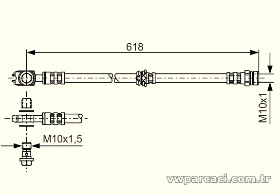 BOSCH 1987481173 Fren Hortumu - BOSCH - 1987481173
