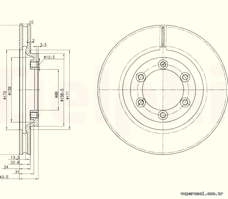 DELPHI BG3523 Fren Disk Ayna - DELPHI - BG3523