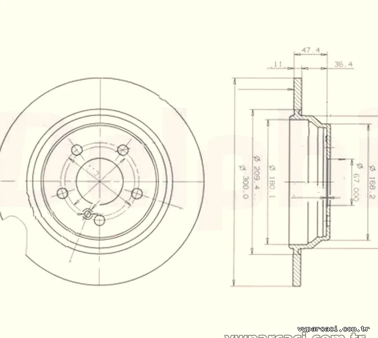 DELPHI BG3725 Fren Disk Ayna - DELPHI - BG3725