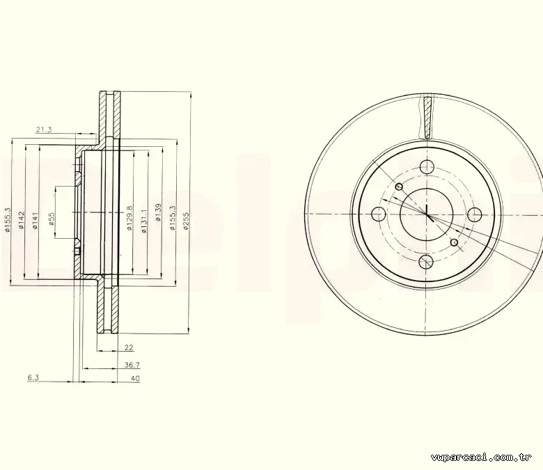 DELPHI BG4053 Fren Disk Ayna - DELPHI - BG4053