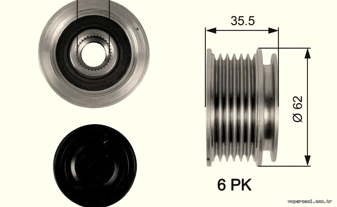 GATES OAP7044 Alternatör Kasnağı - GATES - OAP7044