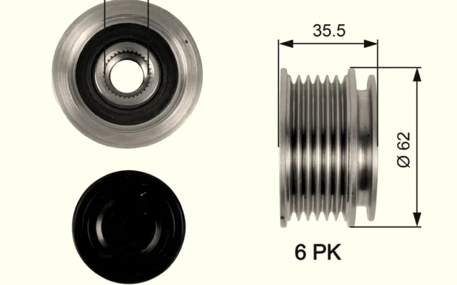 GATES OAP7044 Alternatör Kasnağı
