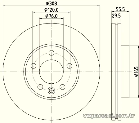 HELLA PAGID 8DD355123511 Fren Disk Ayna - HELLA PAGID - 8DD355123511