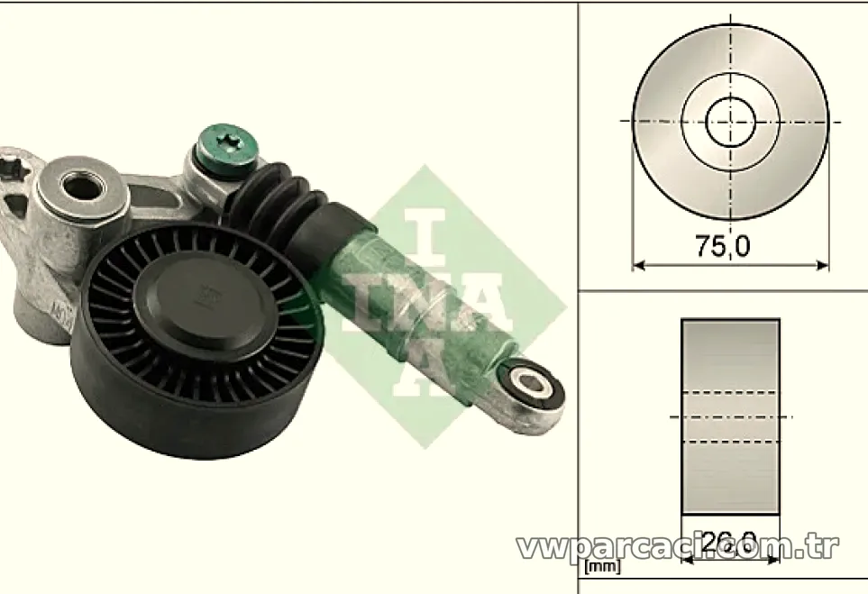 ALTERNATOR GERGI RULMANI A4 A6 A8 Q7 2.7TDI 3.0TDI 03> - INA - INA 534009810