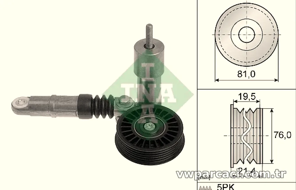 ALTERNATOR GERGI RULMANI KOMPLE BORA GOLF IV PASSAT A4 A6 1.9TDI - INA - INA 534001410
