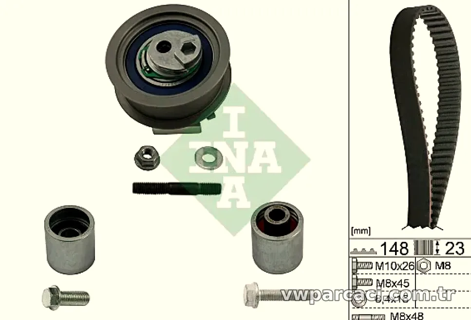EKSANTRIK SETI A3 A4 A6 TT ALTEA EXEO LEON TOLEDO OCTAVIA EOS GOLF V GOLF VI JETTA PASSAT BWA BVX BVZ BVY - INA - INA 53