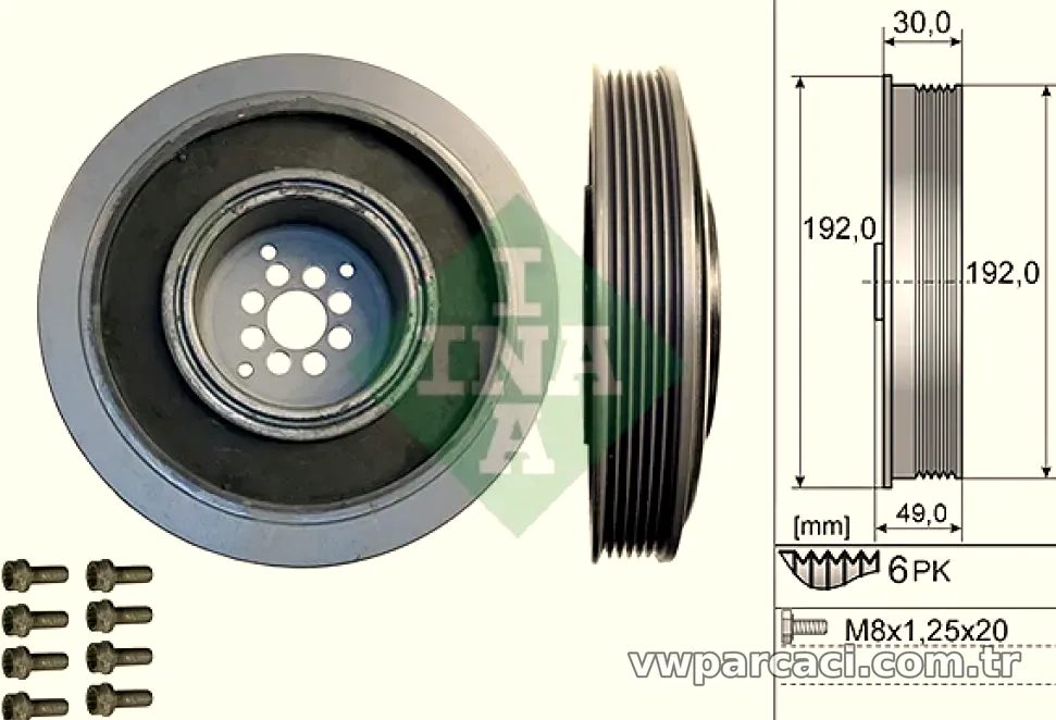 KRANK KASNAGI A4 A6 A8 Q7 PHAETON TOUAREG 2,7 / 3,0TDI BMK BKS BPP BSG 05>11 - INA - INA 544010220