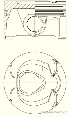 MAHLE 001PI00164000 Piston - MAHLE - 001PI00164000