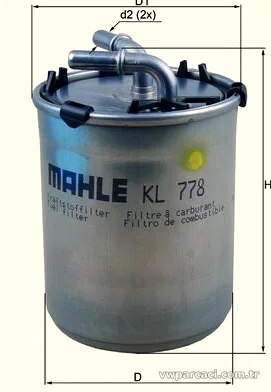 MAHLE KL778 Yakıt Filtresi - MAHLE - KL778