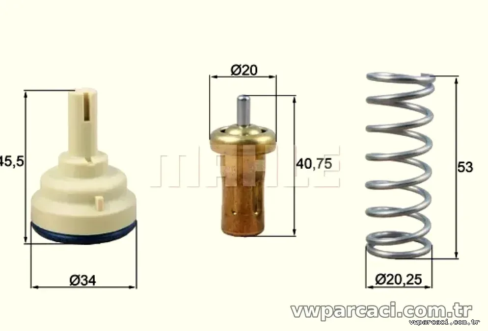 TERMOSTAT 80-95° PASSAT TOURAN 09>15 1.4TSI CDKA CDGA - Mahle - MAHLE TX20980D