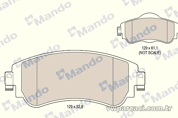 MANDO MBF015939 Fren Disk Balata - MANDO - MBF015939