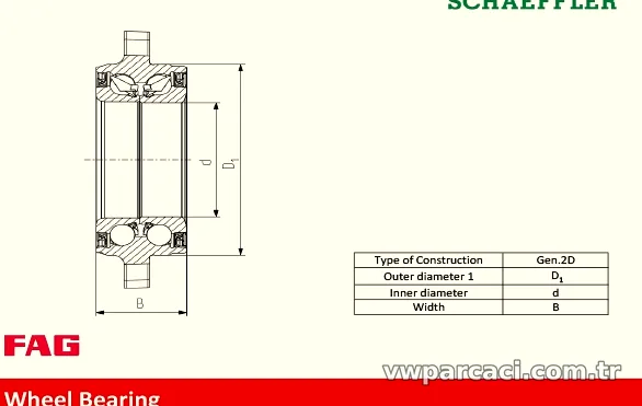 Schaeffler FAG 713610380 Porya Rulmanı - Schaeffler FAG - 713610380