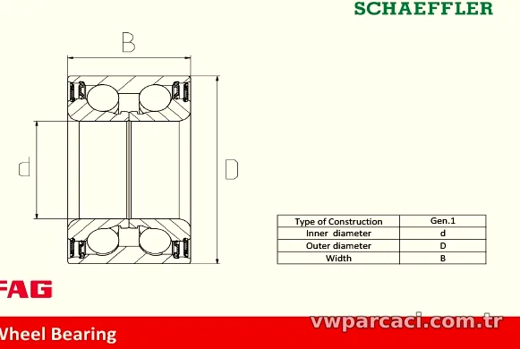 Schaeffler FAG 713610730 Porya Rulmanı - Schaeffler FAG - 713610730