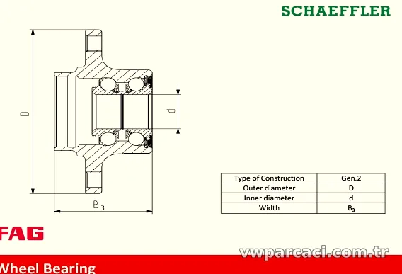 Schaeffler FAG 713611000 Porya Rulmanı - Schaeffler FAG - 713611000