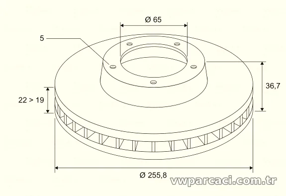 VALEO 186603 Fren Disk Ayna - VALEO - 186603