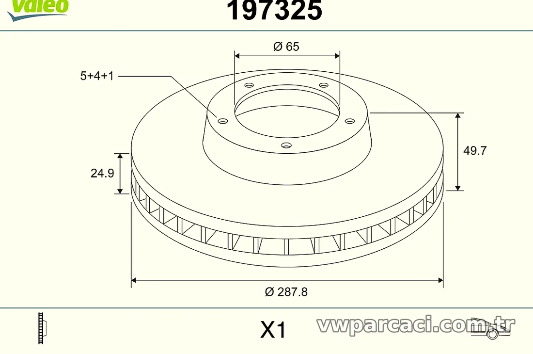 VALEO 197325 Fren Disk Ayna - VALEO - 197325