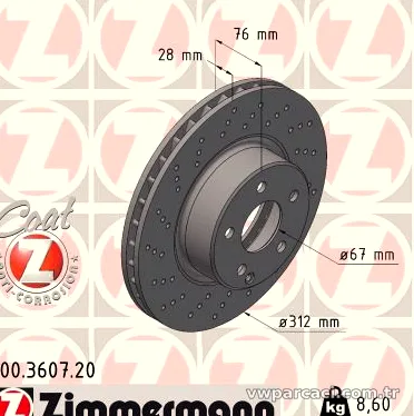 ZIMMERMANN 400360720 Fren Disk Ayna - ZIMMERMANN - 400360720