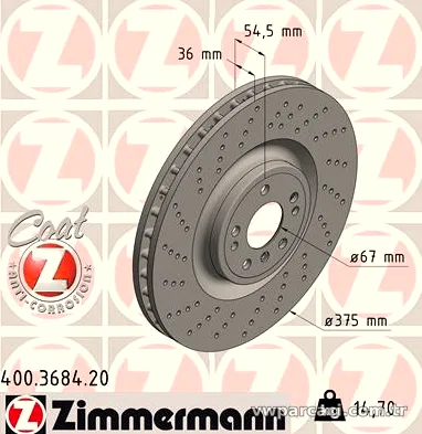 ZIMMERMANN 400368420 Fren Disk Ayna - ZIMMERMANN - 400368420